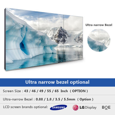 настенный дисплей 3x3 LCD 4K Samsung LG LCD видео- рекламируя видео- стену
