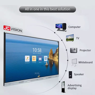Индикаторная панель JCVISION взаимодействующая экран 86 дюймов умный взаимодействующий для конференции школы