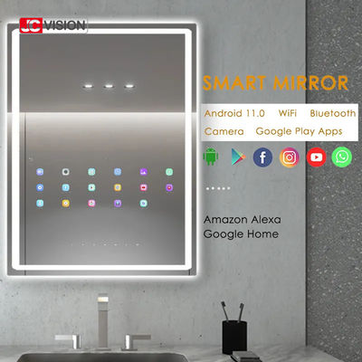 Андроида ТВ зеркала экрана касания гостиницы JCVISION зеркало IP65 Bathroom СИД домашнего умное