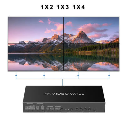 JCVISION 4K Video JCVISION Wall HDMI2.0 Matrix 2 в 4 выхода с 2X2 Выход на стену видео самоадаптивный L / R аудио выход
