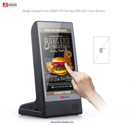 Экран касания LCD киоска HD, банк силы таблицы меню ресторана стойки андроида 8 дюймов