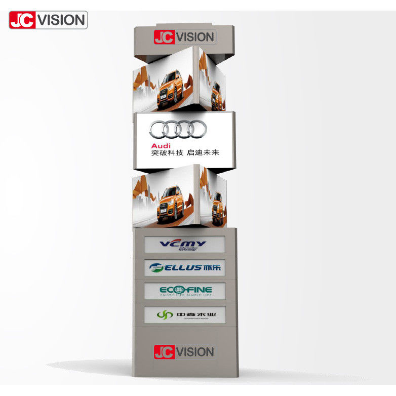JCVISION подгоняло дисплей башни СИД на открытом воздухе дисплея Signage цифров вращая
