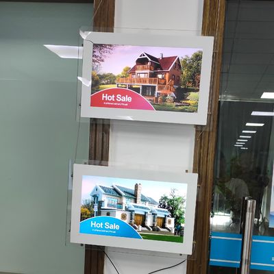 Одиночный свет Jcvision экрана LCD стороны A3 кладет алюминий в коробку 7in акриловый