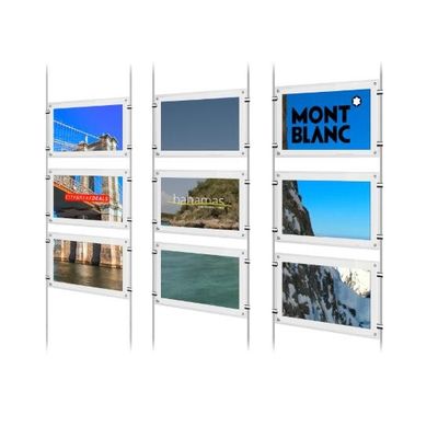 Плакат A4 акриловый LCD показывает толщину крюка LGP 8mm Jcvision штанги